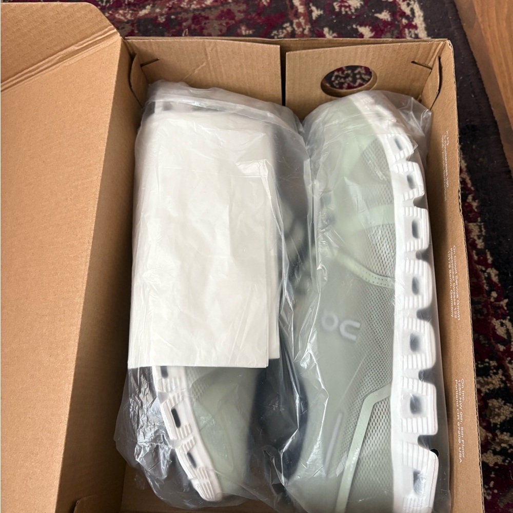 On Running Shoes in Green and White